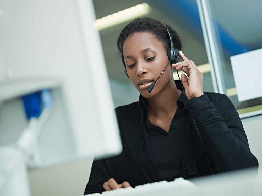 woman handling difficult collections calls